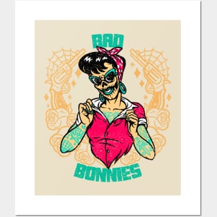 Cool Vintage "Bad Bonnies" Rockabilly Posters and Art